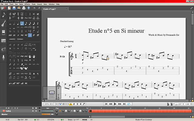 Скриншот программы Guitar Pro 6